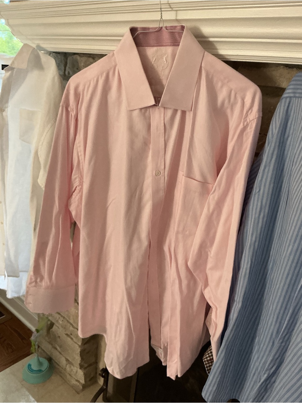 English Laundry Men's Light Pink Dress Shirt with Chest Pocket